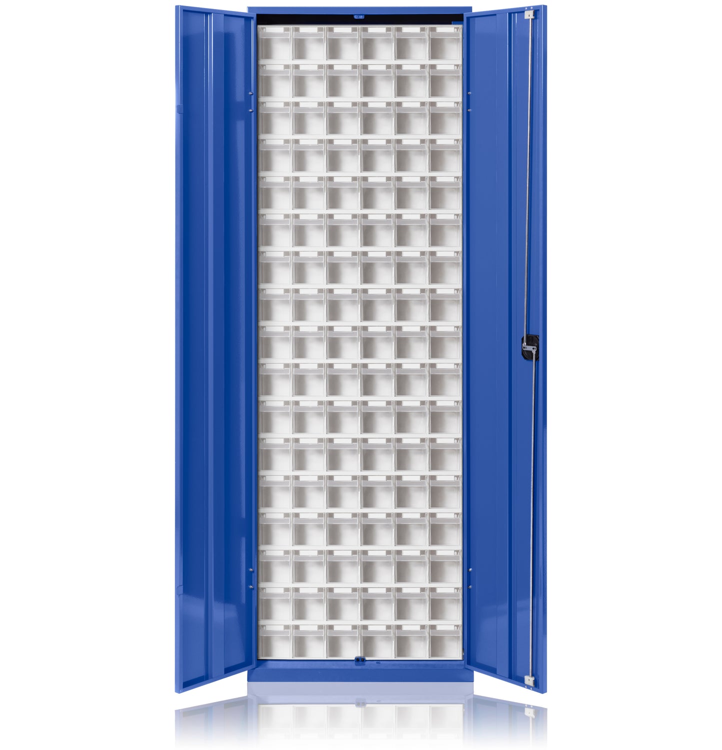 Magazinschrank mit Türen blau