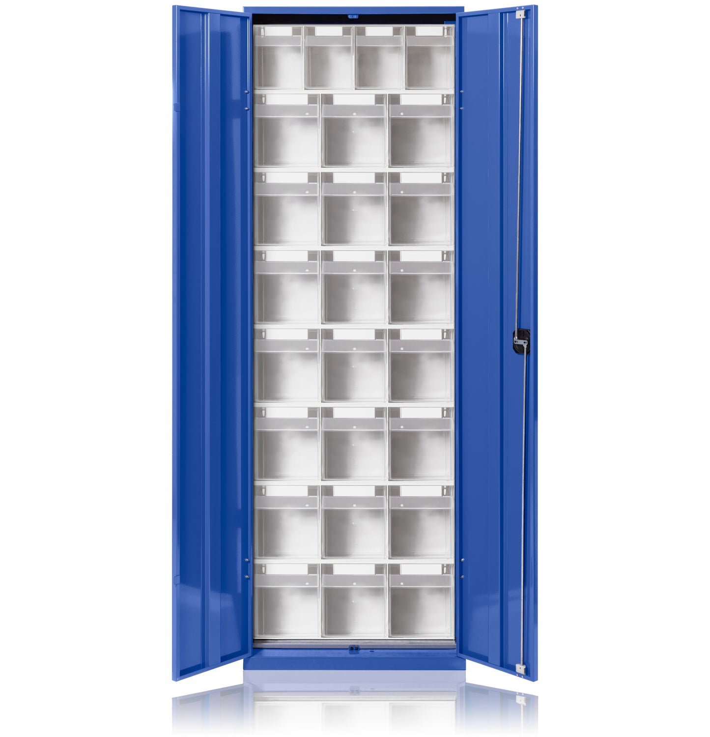 Magazinschrank mit Türen blau