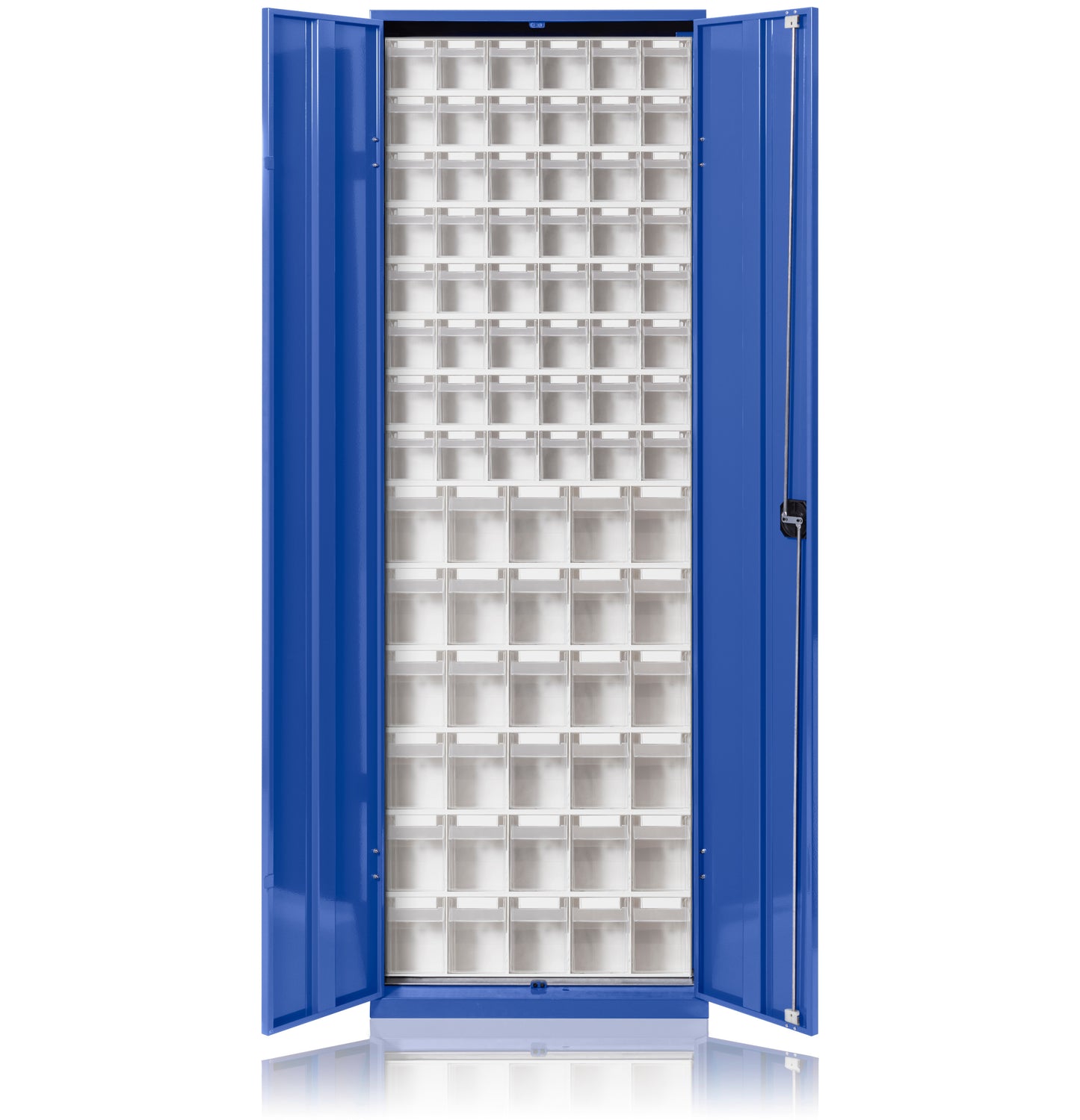 Magazinschrank mit Türen blau