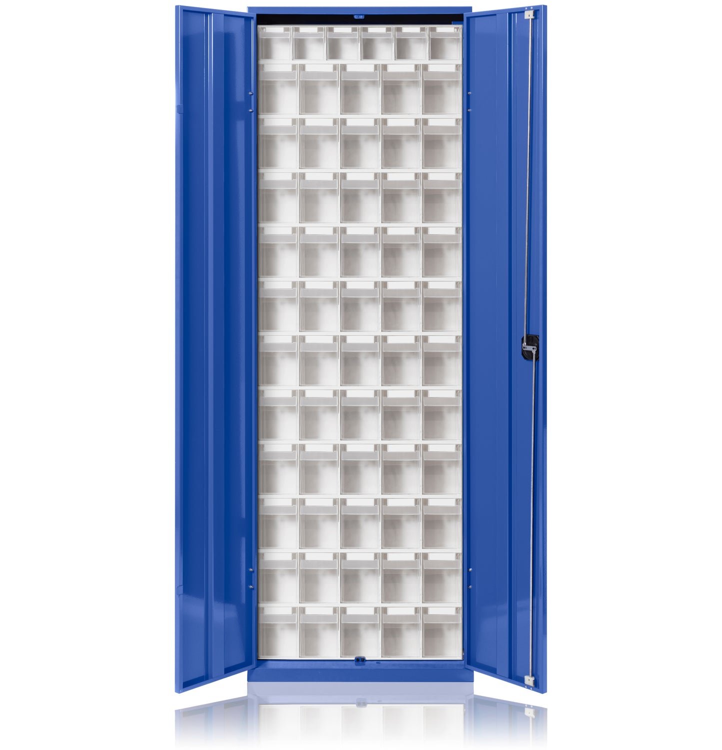 Magazinschrank mit Türen blau