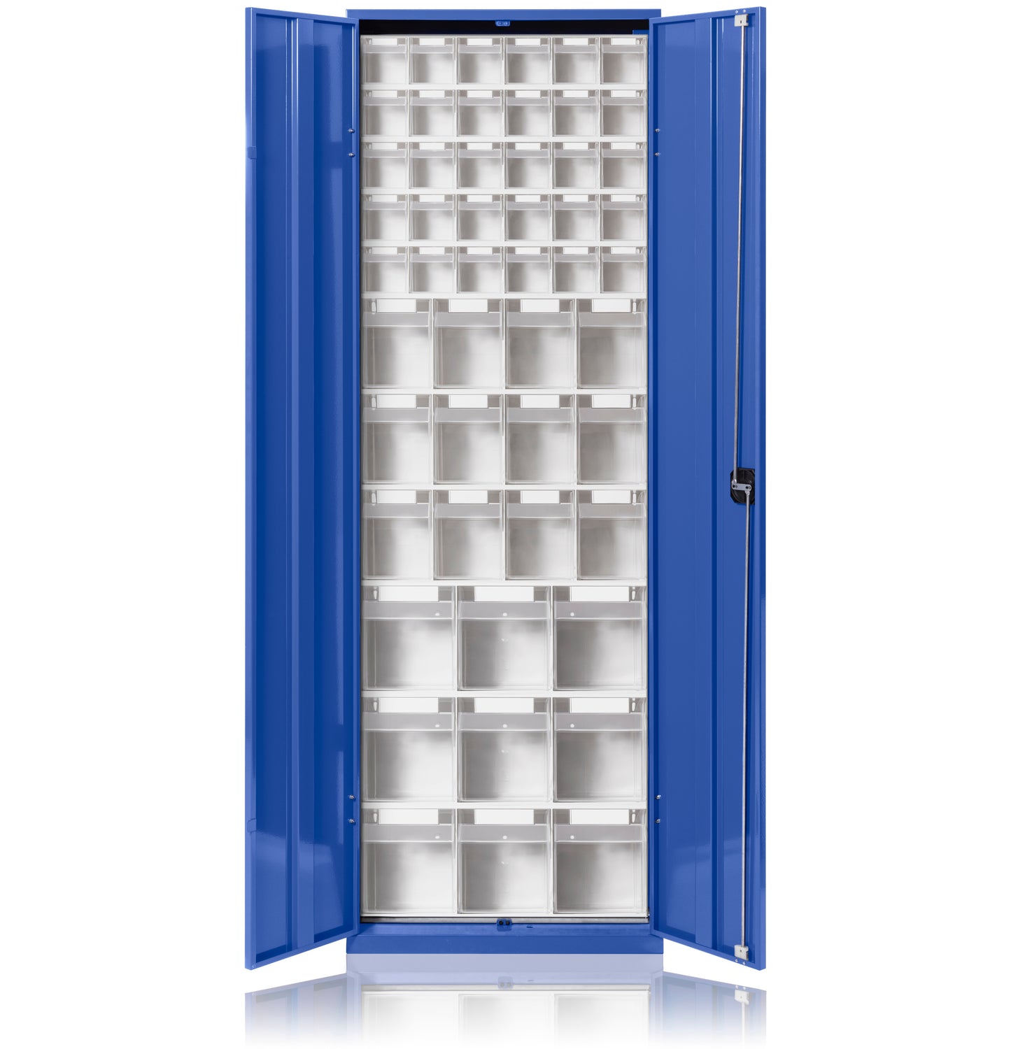 Magazinschrank mit Türen blau