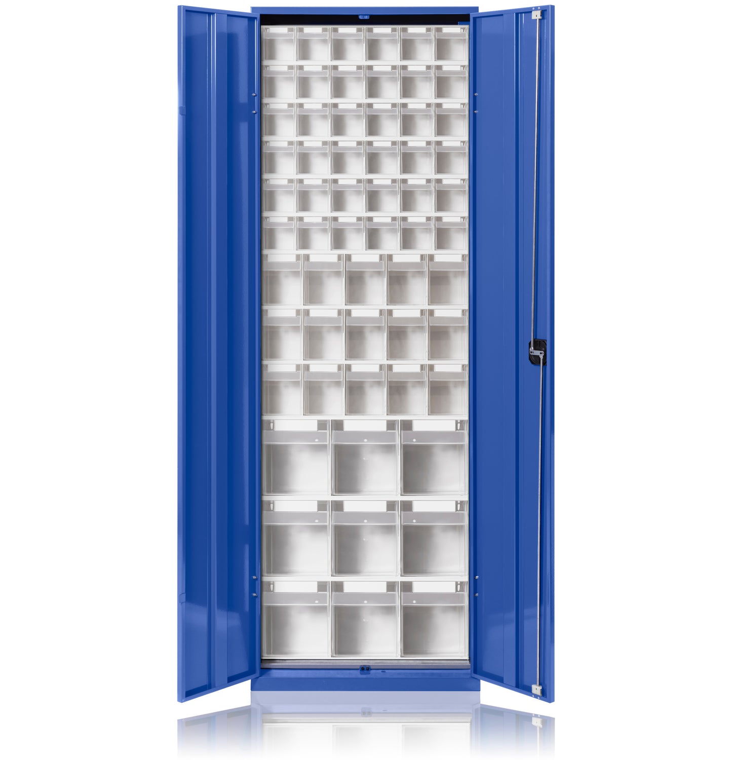 Magazinschrank mit Türen blau
