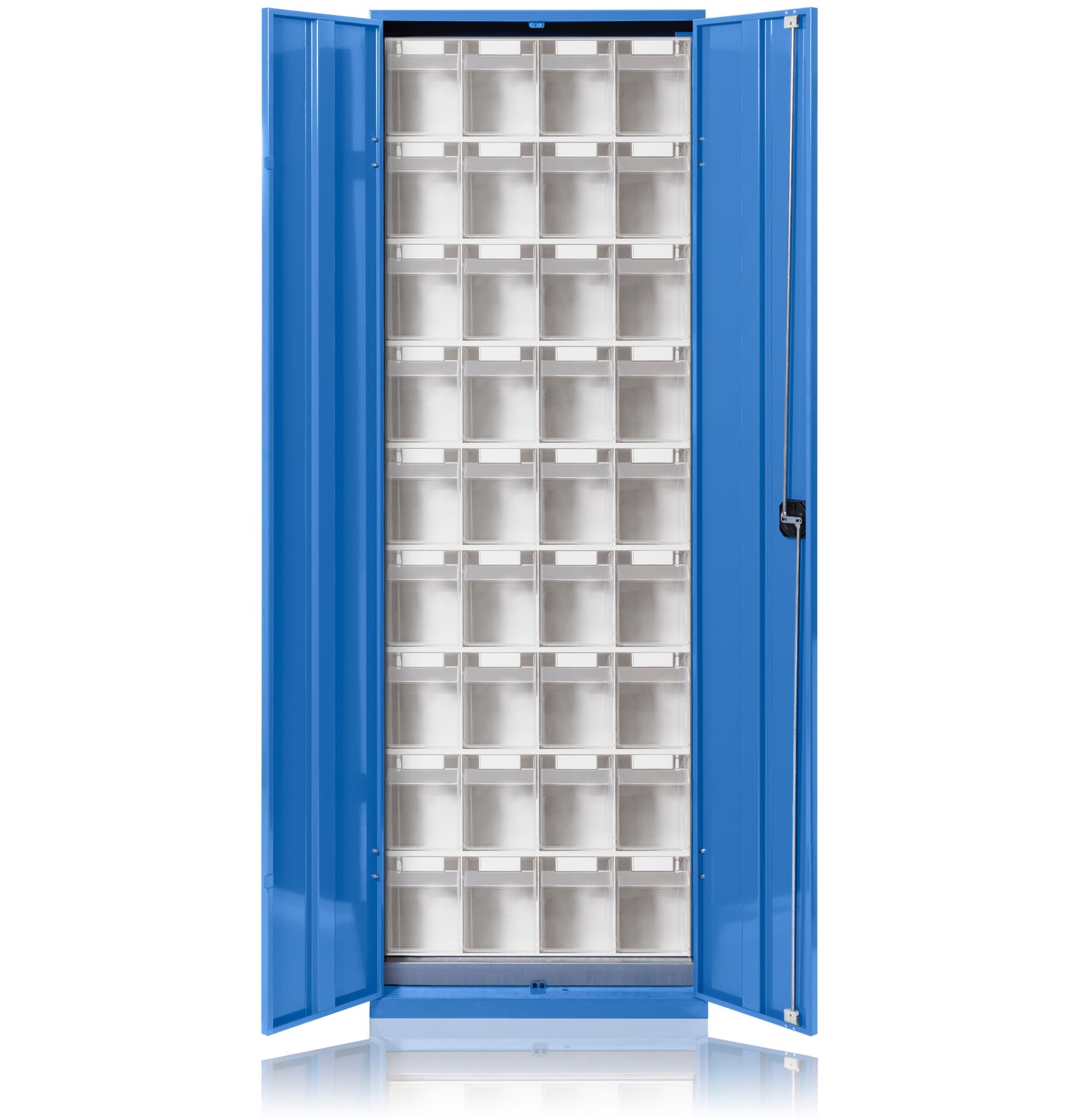 Magazinschrank mit Türen blau