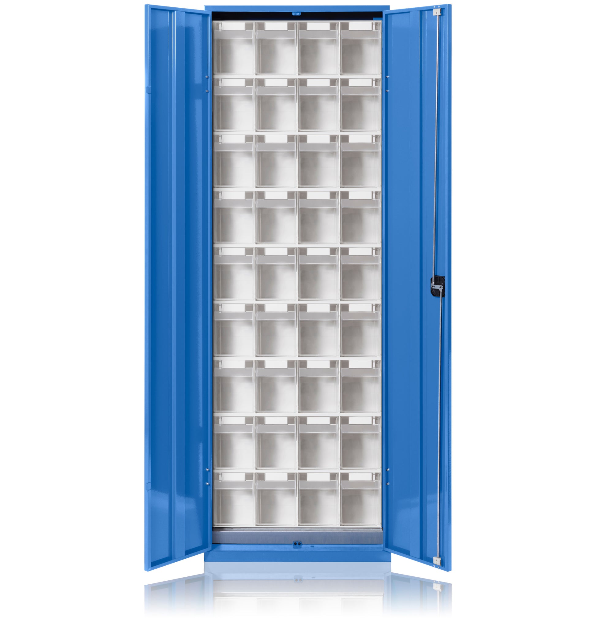 Magazinschrank mit Türen blau