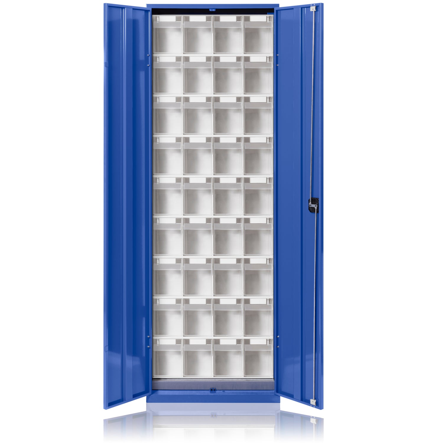 Magazinschrank mit Türen blau