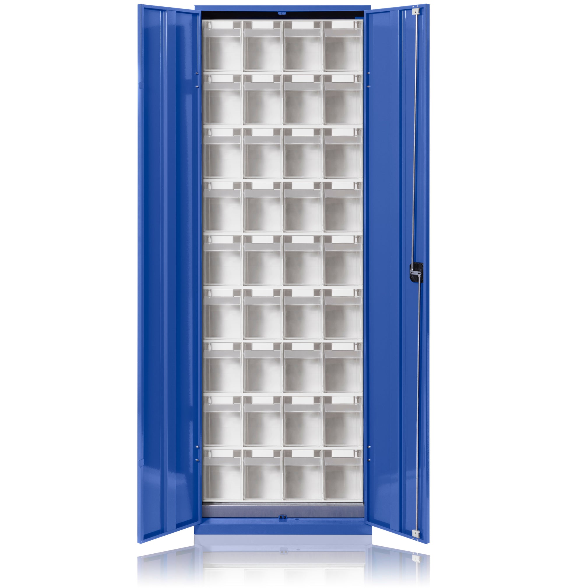 Magazinschrank mit Türen blau