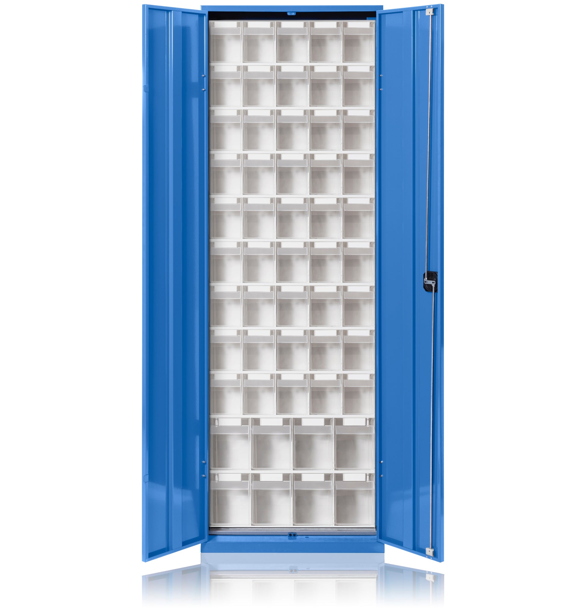 Magazinschrank mit Türen blau