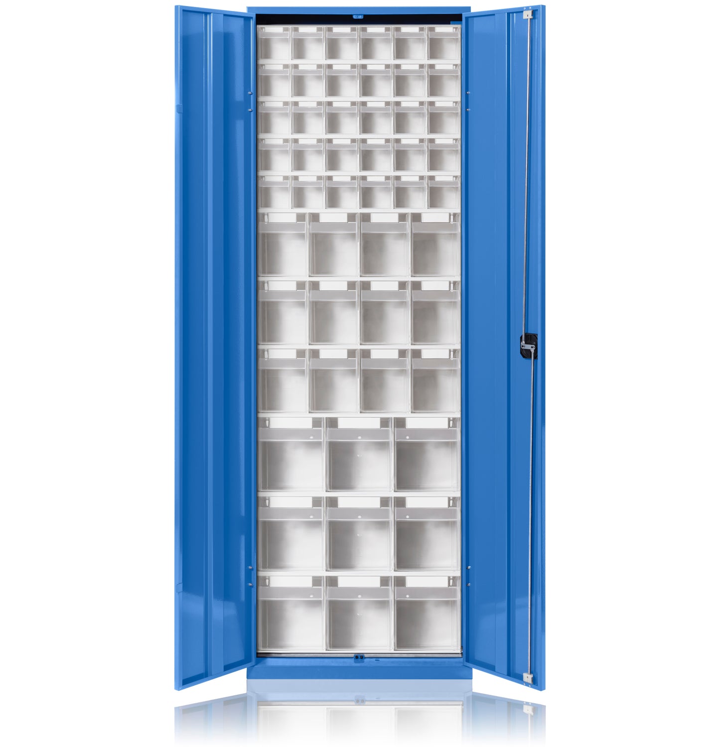 Magazinschrank mit Türen blau